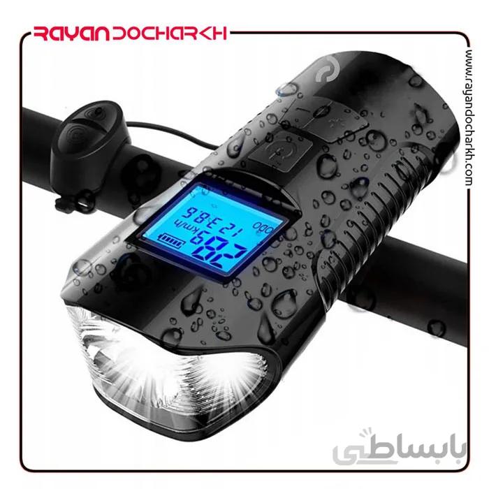 چراغ جلو شارژی دوچرخه ۳ کاره مدل LED FY-317