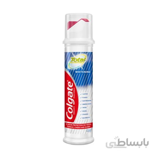 خمیردندان سفیدکننده کامل کلگیت پمپی ۱۰۰ میل – Colgate Total Whitening
