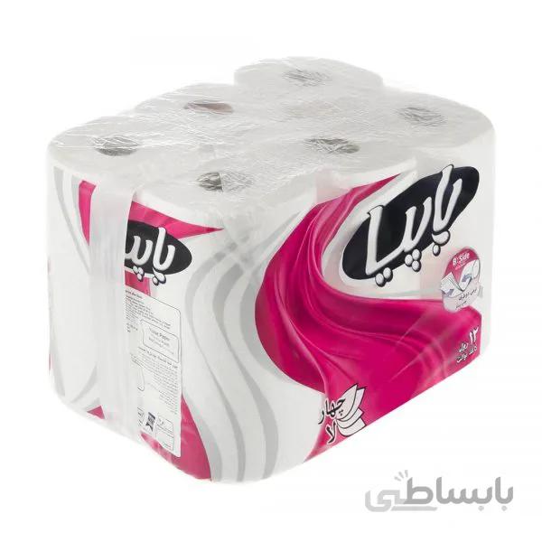 دستمال توالت چهار لایه 12 رول پاپیا