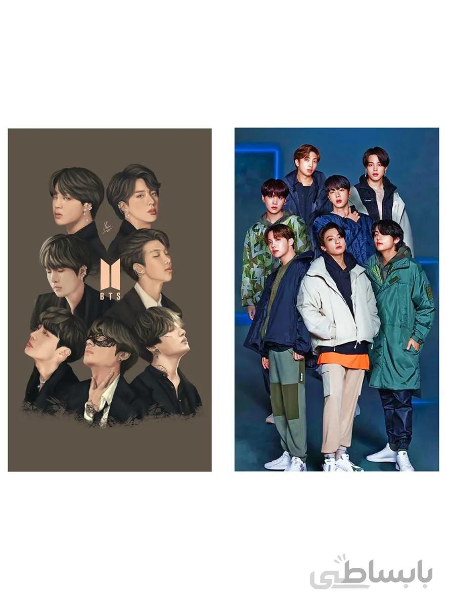 پوستر طرح گروه bts مجموعه ۲ عددی