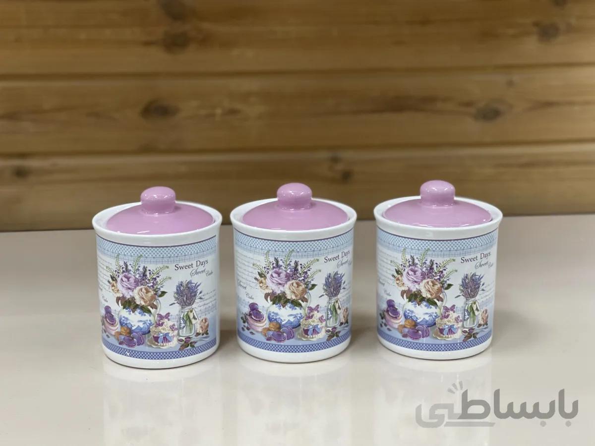 پاسماوری سرامیکی ۳ تیکه رنگ صورتی