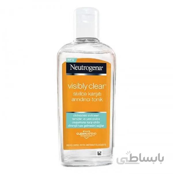 تونر پوست چرب ضد جوش نوتروژینا مدل Visibly Clear حجم 200 میل