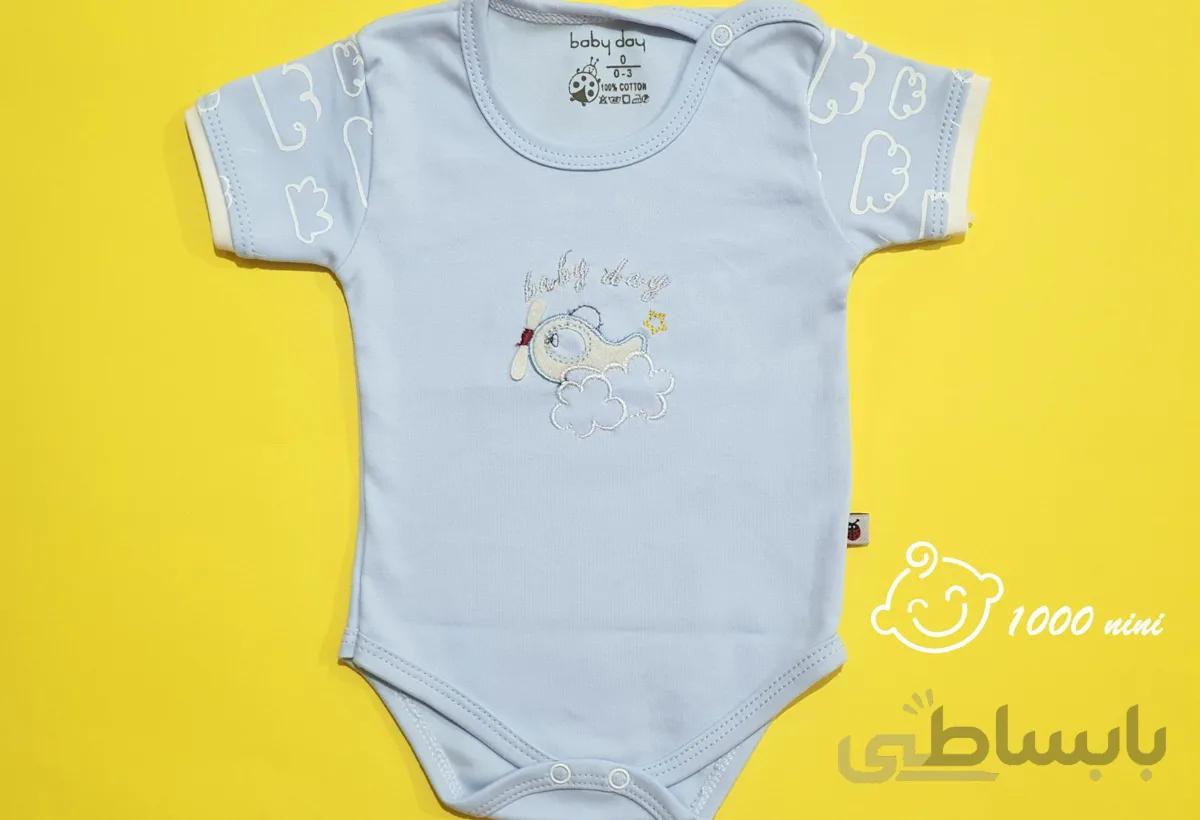 زیردکمه ای استین کوتاه ابر و هواپیما بیبی دی