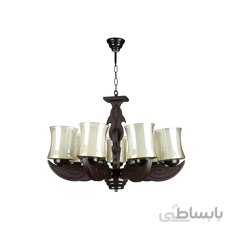 لوستر 7 شعله چشمه نور مدل G654/7-BR