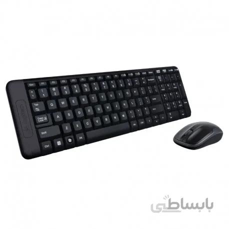کبوردوماوس بی سیم لاجتک mk220