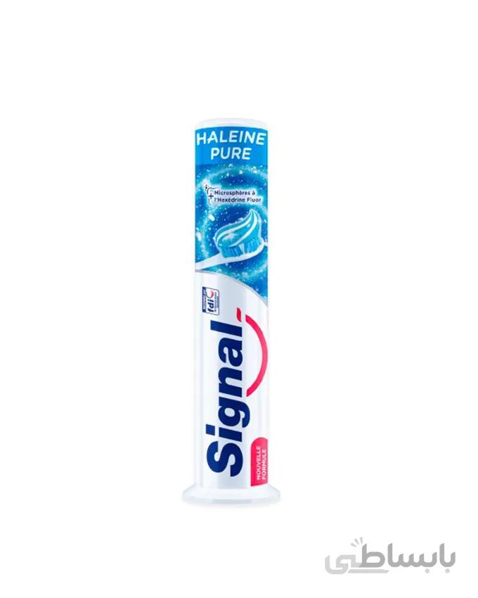 خميردندان پمپی سيگنال - Signal مدل Haleine Pure با حجم 100ml