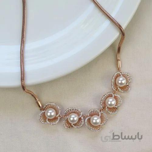 گردنبند پنج گل مروارید