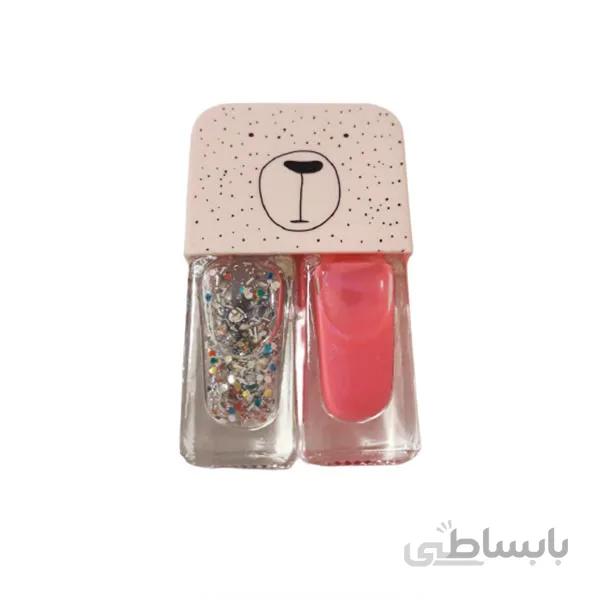 لاک ناخن دوقلو طرح حیوانات کد 04