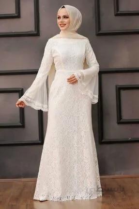 انواع لباس مجلسی پوشیده زنانه برند Neva Style رنگ سفید ty133738510