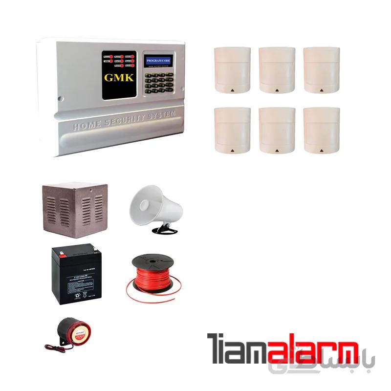 پکیج دزدگیر اماکن با سیم مدل جی ام کا سیم کارتی و تلفنی gm910pr6