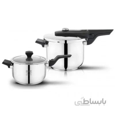 زودپز دو قلوی شفر مدل Exklusiv گنجایش 6 و 4.5 لیتر سیاه