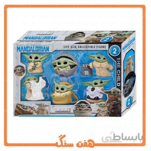 فیگور بیبی یودا گروگو جنگ ستارگان مجموعه 6 عددی Baby Yoda Star Wars ACTION FIGURE