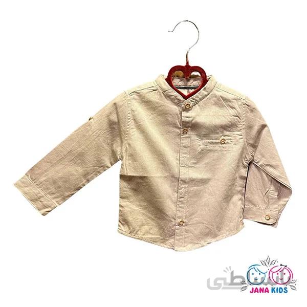 پیراهن کتان نخ پسرانه صورتی