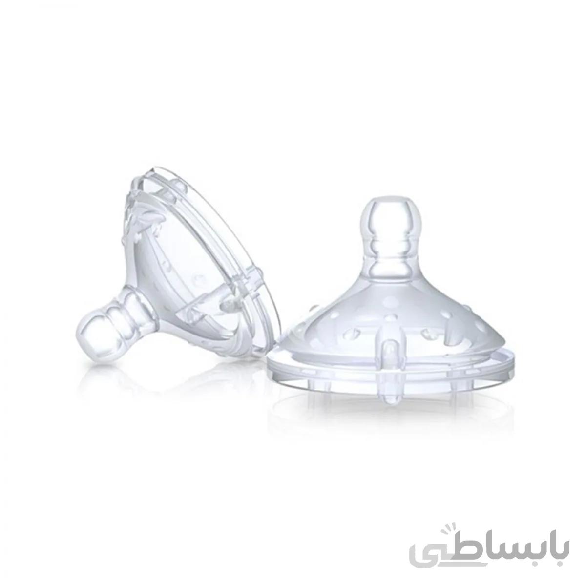 سرشیشه 2 عددی سیلیکون +6 ماه نابی Nuby