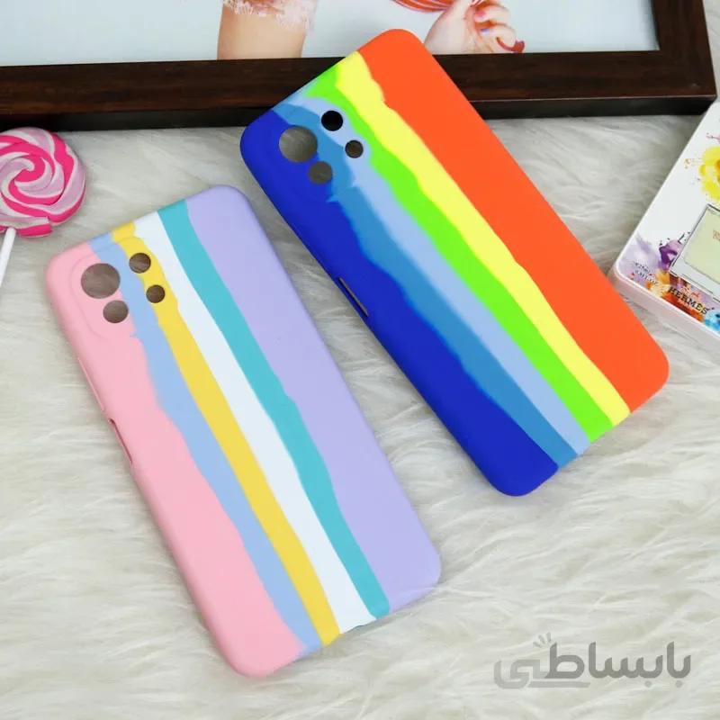 قاب سیلیکونی اورجینال رنگین کمانی محافظ لنزدار Xiaomi Mi 11 Lite