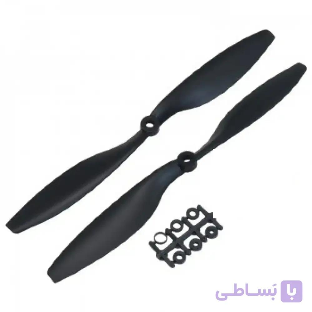 ملخ بزرگ  (پولر و پوشر) کوادکوپتر و هواپیما 10 اینچی و 26 سانت با زاویه 45 درجه ملخ هواپیما یک جفت