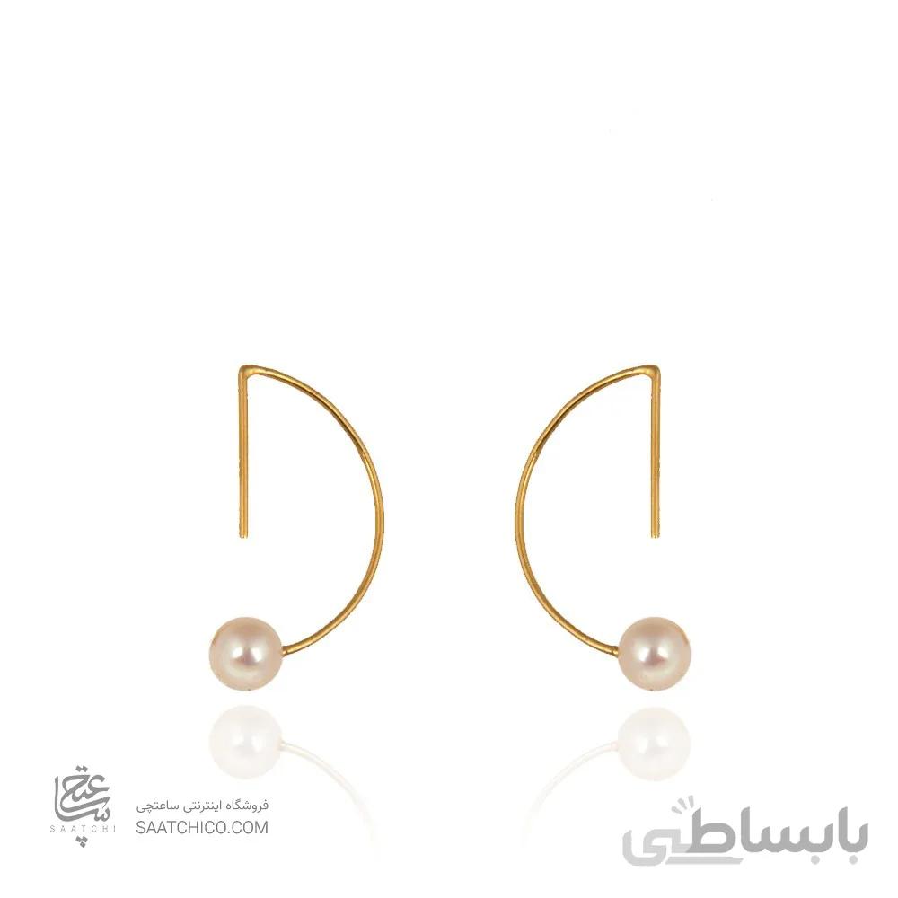 گوشواره طلا زنانه طرح نیم دایره کد XE234
