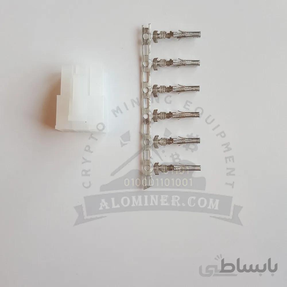 سوکت کانکتور پاور ماینر همراه با 6 پین
