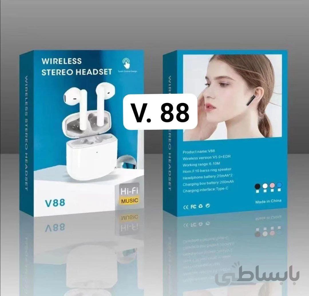 ایرپاد بلوتوثی مدل V88 ا V88 WIRELESS STEREO HEADSET