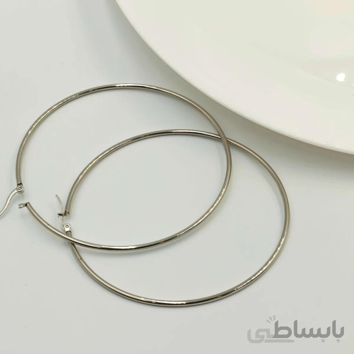 گوشواره استیل دایره E6