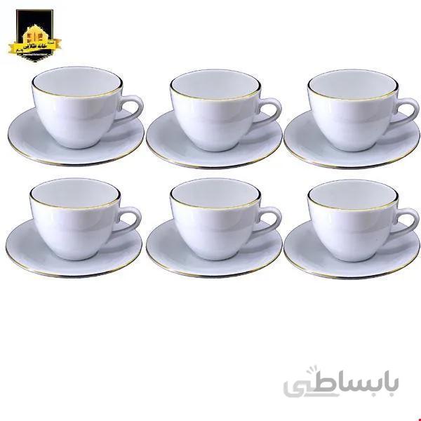فنجان قهوه خوری مقصود 12پارچه لب طلا