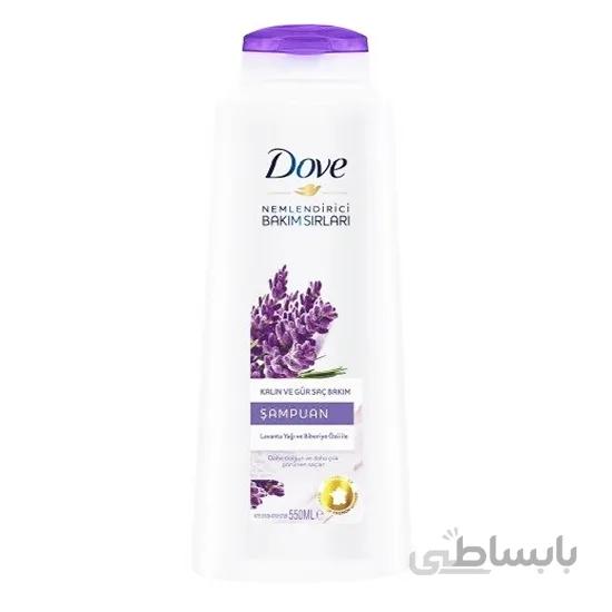 شامپو احیا کننده داو عصاره اسطوخودوس و رزماری ظرفیت ۵۵۰ میلی لیتر ا Dove Shampoo 550 ml Lavender and Rosemary Extract