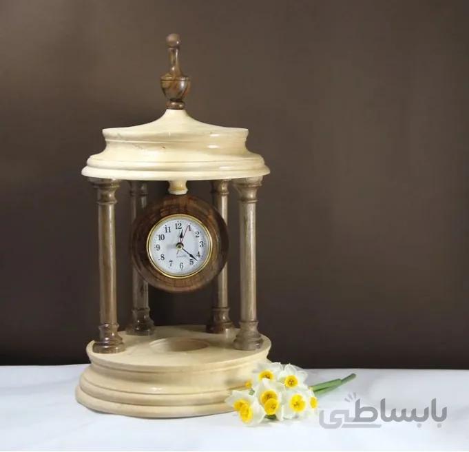 ساعت رومیزی چوبی