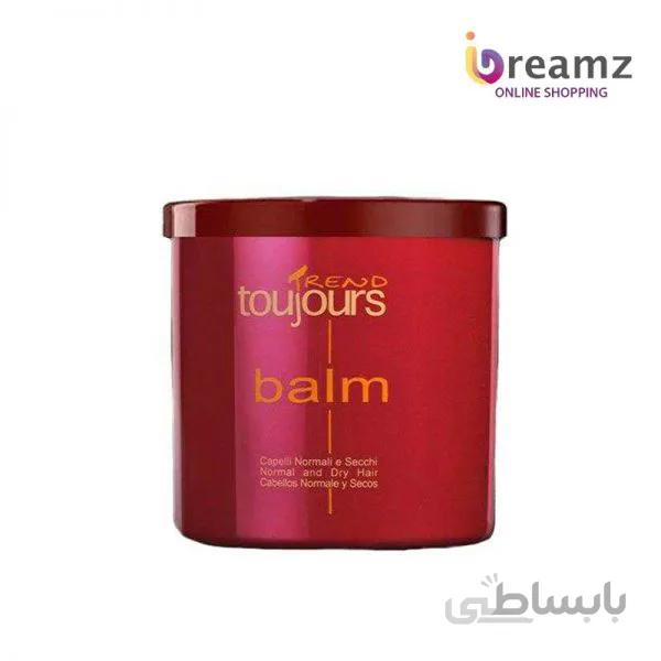 ماسک ترمیم کننده مو رنگ شده توژور ترند مدل balm حجم 1000 میلی لیتر