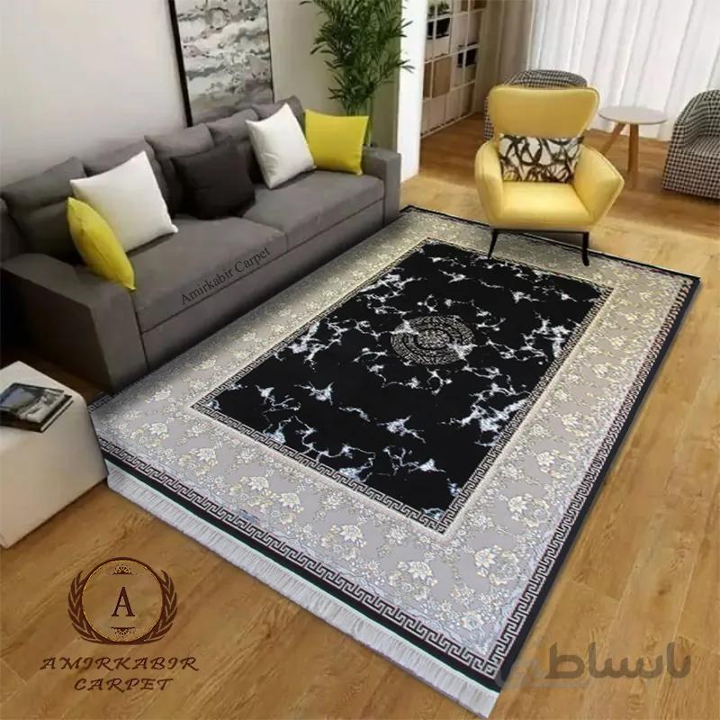 فرش ورساچه سنگی 700 شانه سرمه ای