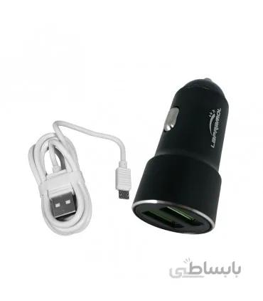 شارژر فندکی LAPRAMOL مدل LP-R3 به همراه کابل میکرو یو اس بی