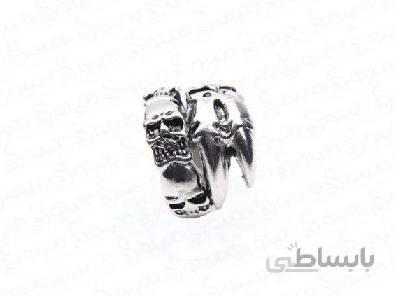 انگشتر طرح چنگ و جمجمه 12460