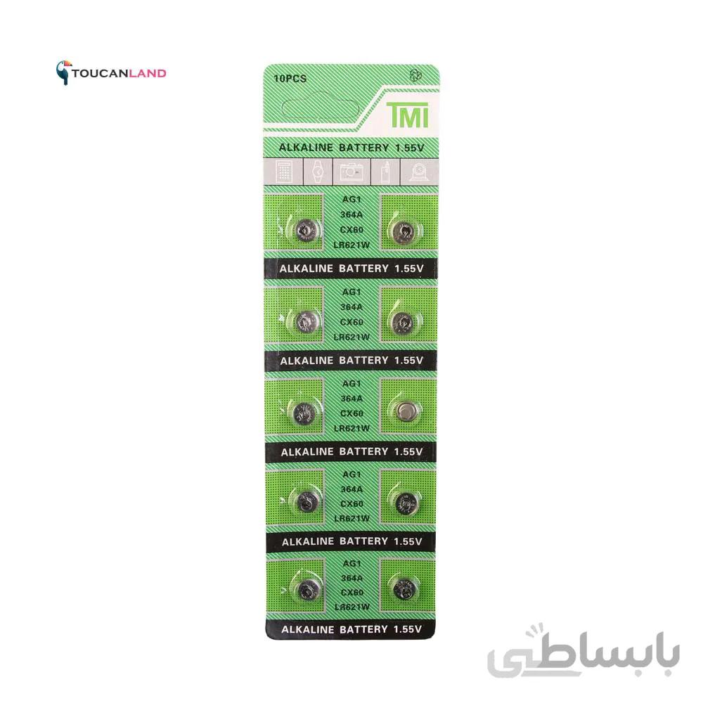 باتری سکه ای AG1 364A CX60 LR621W بسته 10 عددی