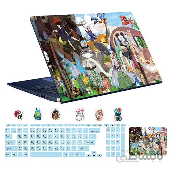اسکین لپ تاپ طرح Anime کد ۰۹به همراه استیکر کیبورد