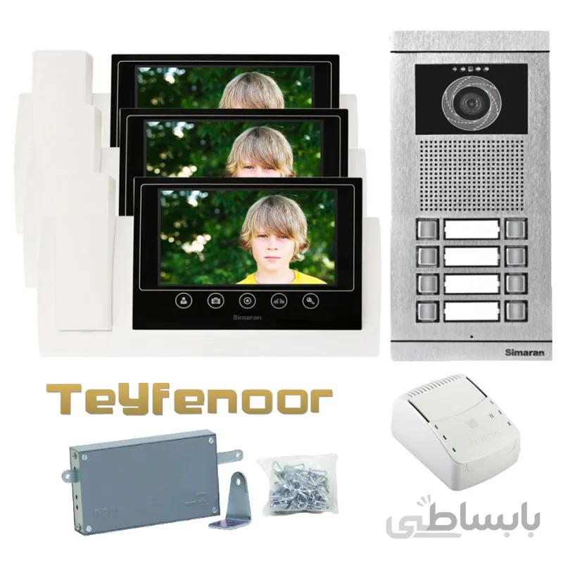 پکیج ایفون HS-72TKM100 با پنل تصویری سیماران 1تا 16 واحد