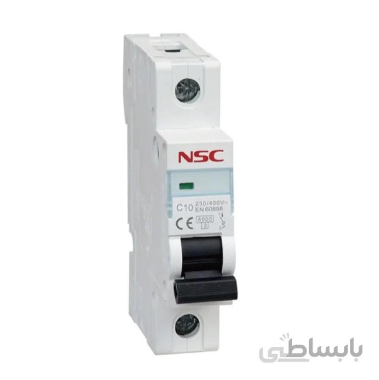 فیوز مینیاتوری تک فاز 10 آمپر مارک NSC مدل C10