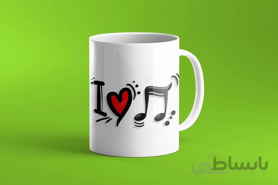 ماگ طرح ILOVEMUSIC
