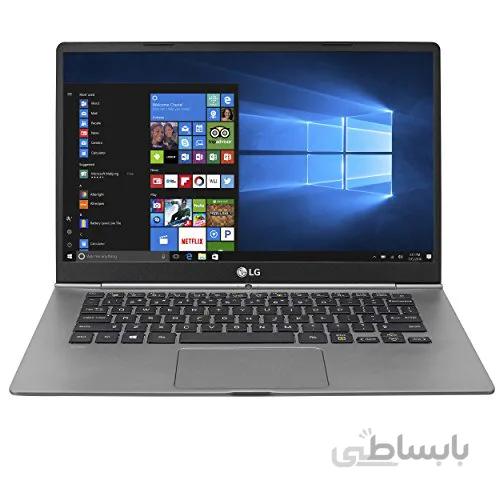 LG Electronics 14Z970-A.AAS5U1 لپ تاپ نازک و سبک LG grams - صفحه نمایش 14 اینچی صفحه نمایش لمسی Full HD IPS، پردازنده 8 هسته ای، 256 گیگابایت SSD، 2.1 گیگابایت، صفحه کلید پشتی، Dark Silver - 14Z970