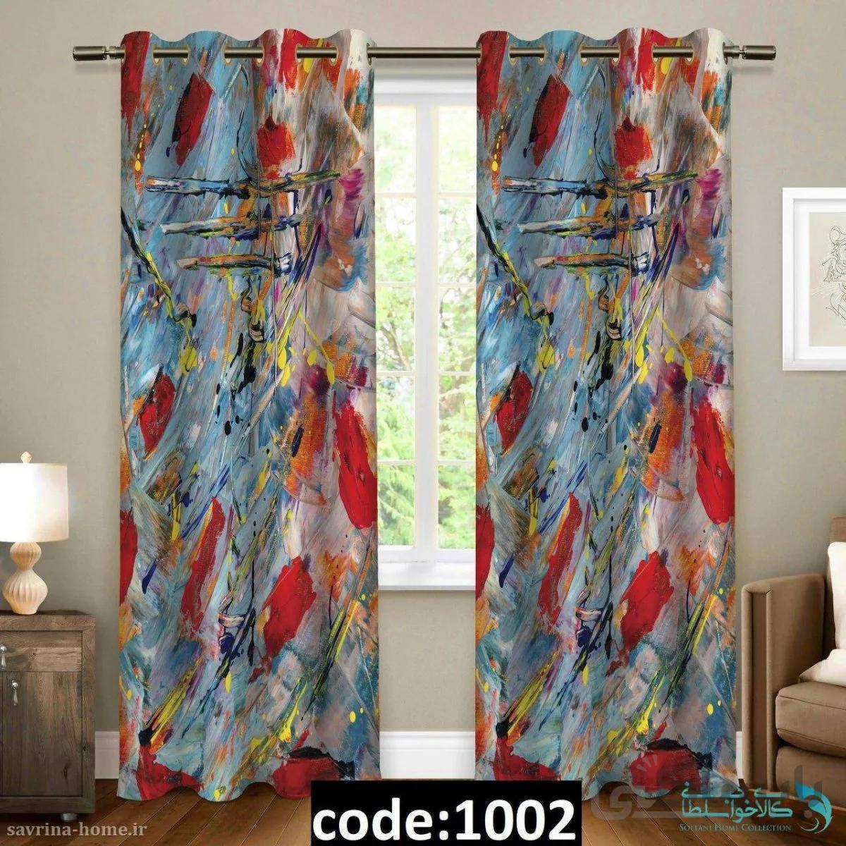 پرده پانچی سری آبستره مدل Sh-1002