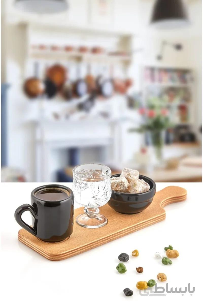 YAKUT ست ۴ عددی فنجان قهوه ترک با پایه برای تک نفره.