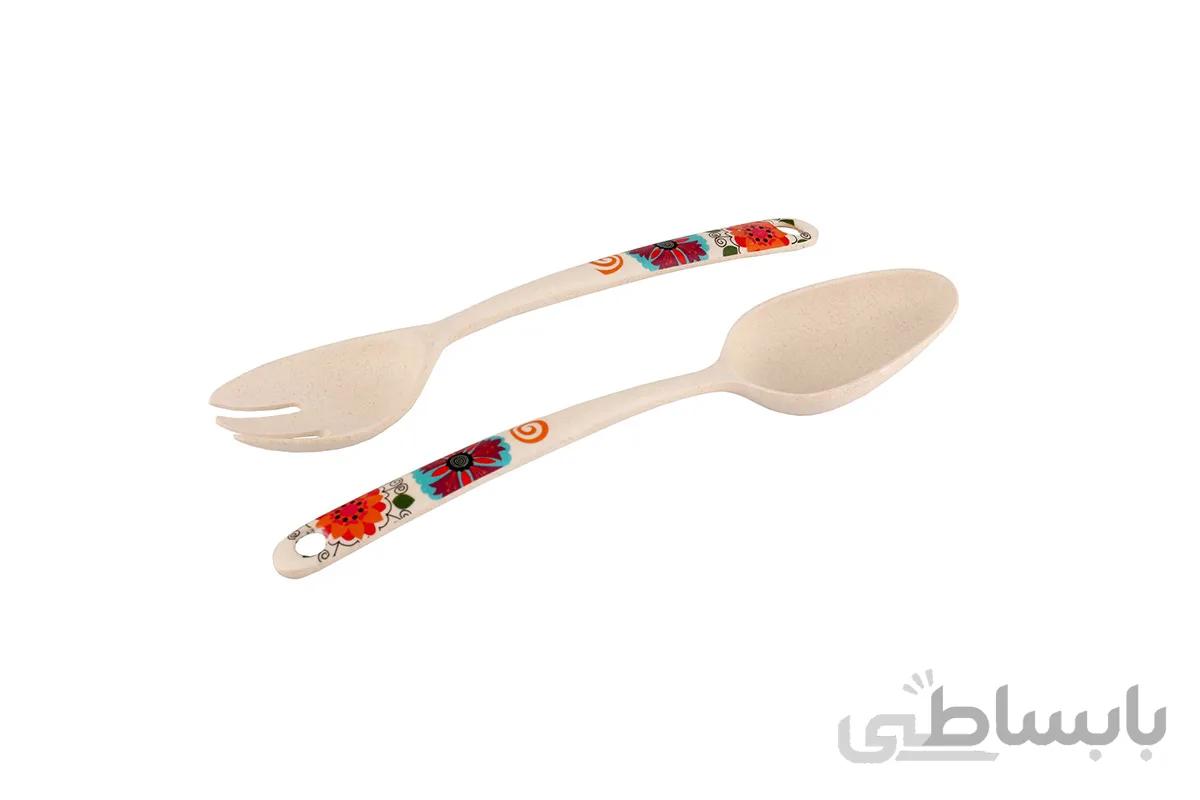 قاشق و چنگال سالادخوری بامبو والرین (VALERIAN) مدل SE4611