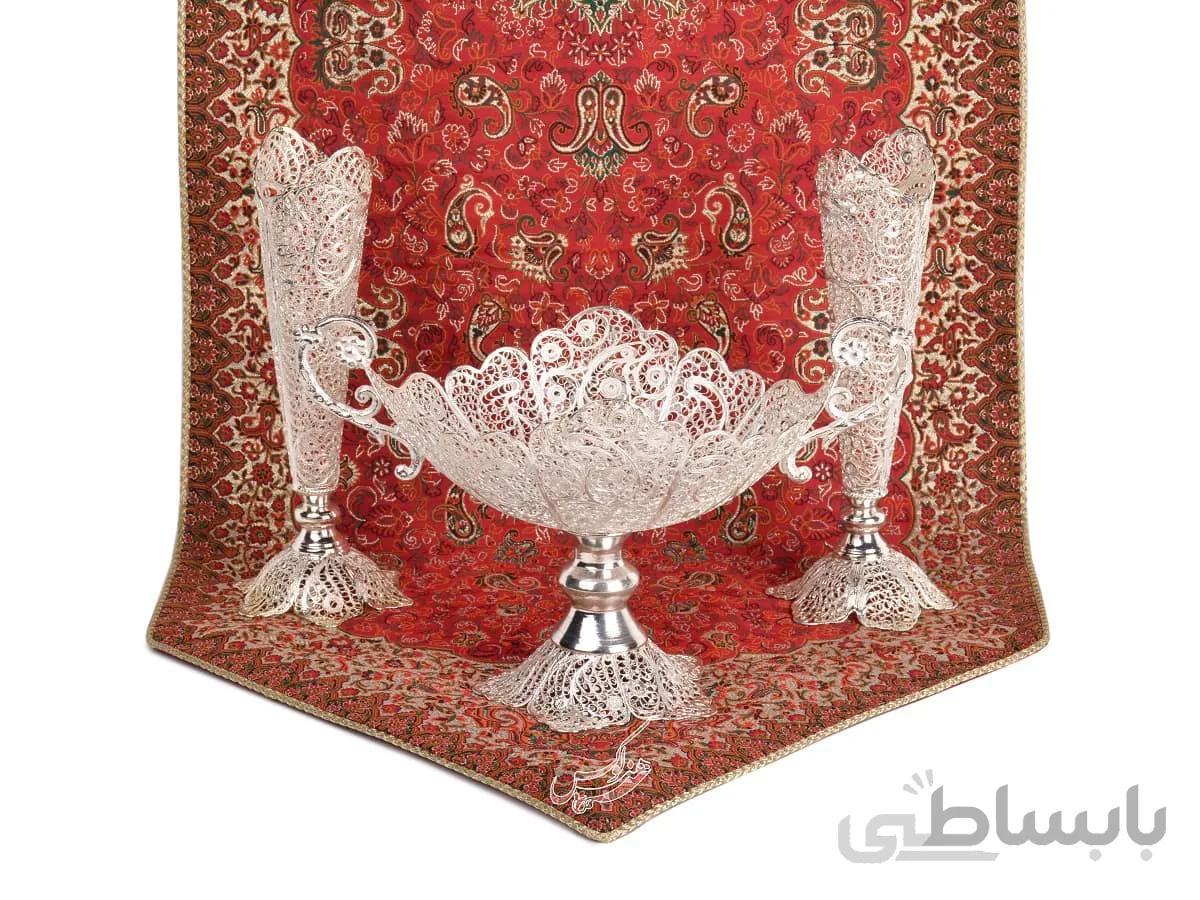 سرویس کشکول و گلدان ملیله کاری