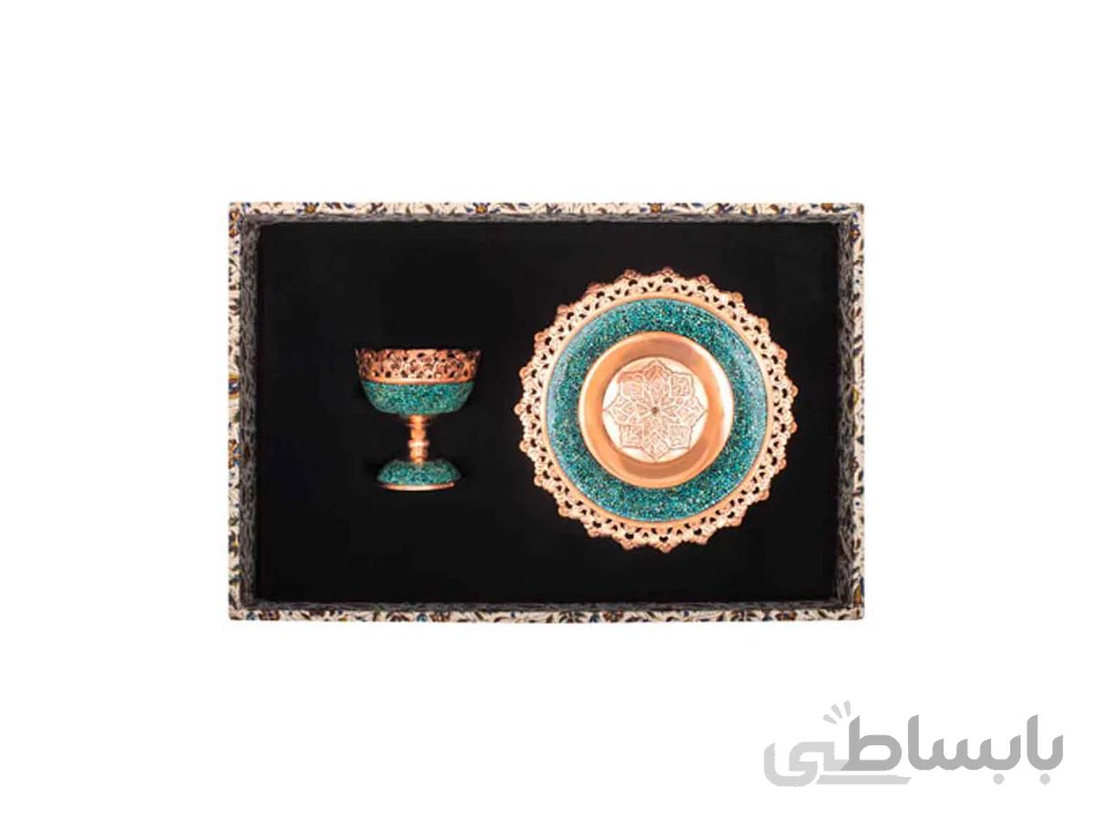 بشقاب شبکه بری و آجیل خوری فیروزه کوب