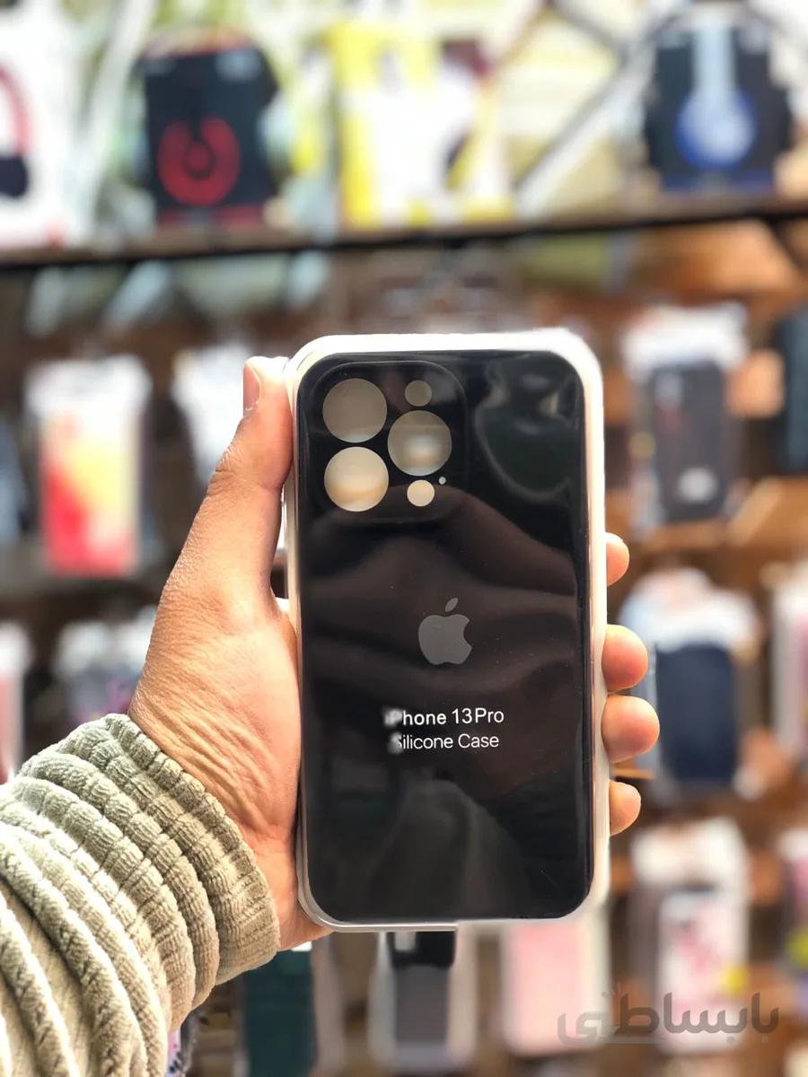 قاب محافظ لنزدار سیلیکونی زیربسته Iphone 13 pro مشکی ا Siliconi Cover Case For iPhone 13 Pro