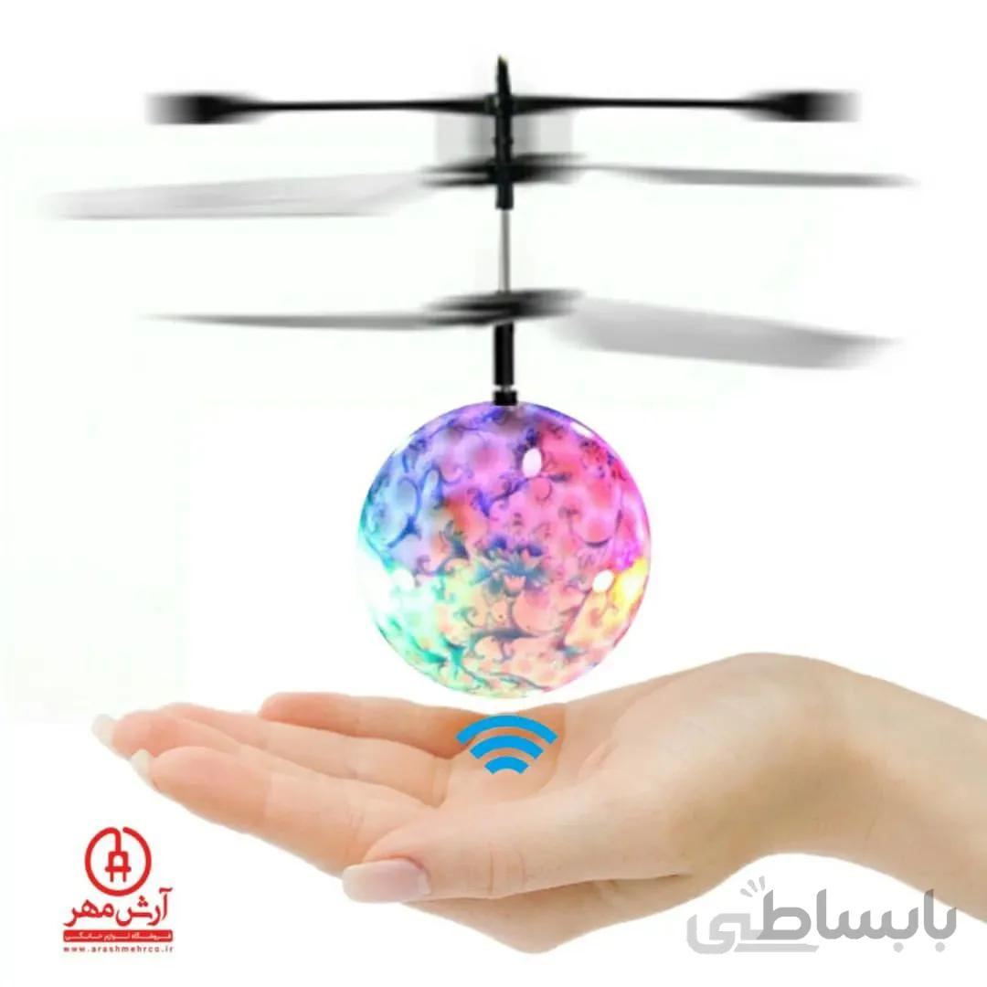 توپ کریستالی پرنده مینی هلیکوپتر القایی سرگرمی جذاب برای بچه ها شارژ با کابلUSB