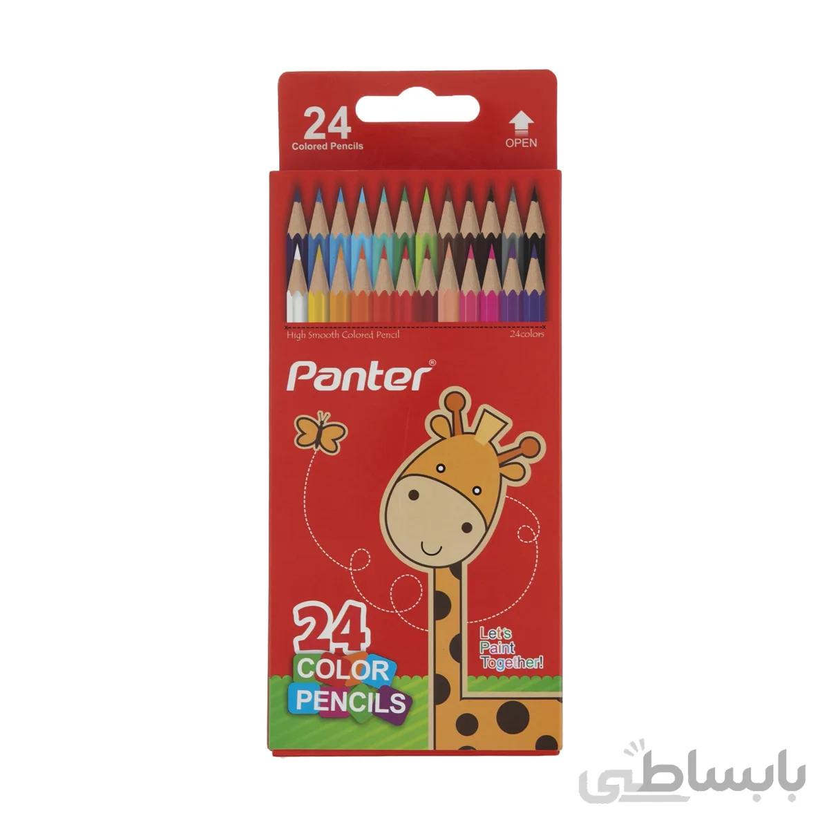 مداد رنگی 24 رنگ پنتر مدل جعبه مقوایی