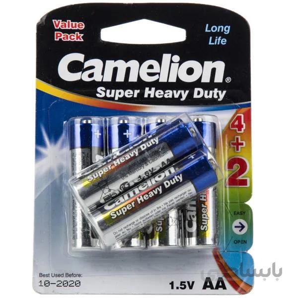 باتری قلمی کملیون مدل Super Heavy Duty بسته ۶ عددی