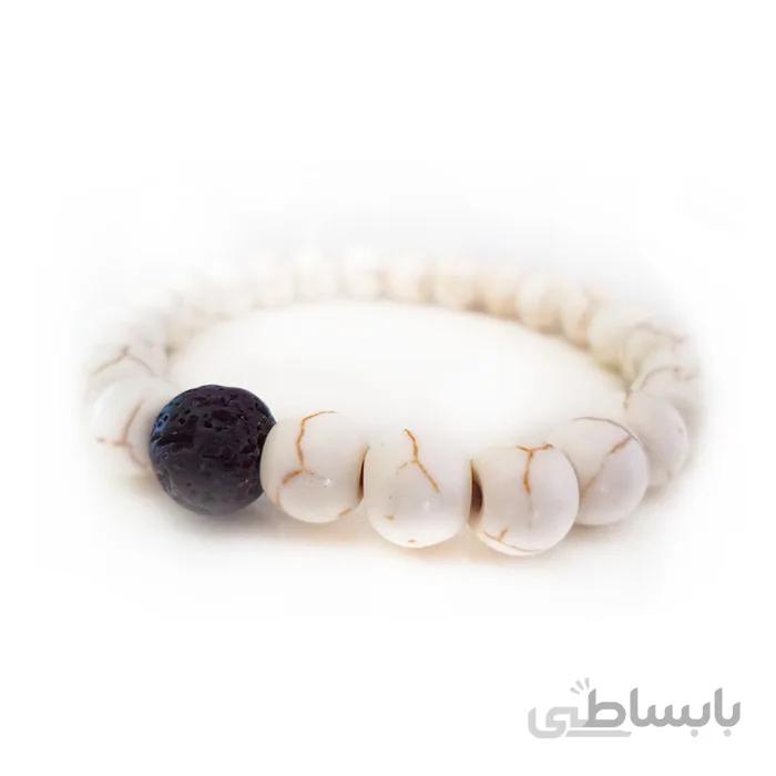 دستبند دخترانه سنگ با گوی لاوا ا Girl rock bracelet with lava ball