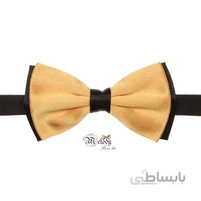 پاپیون سری مندو - مردانه (زرد سیر براق و سیاه)