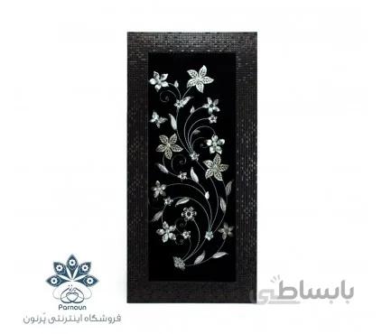تابلو گل نقره 27 * 57 cm