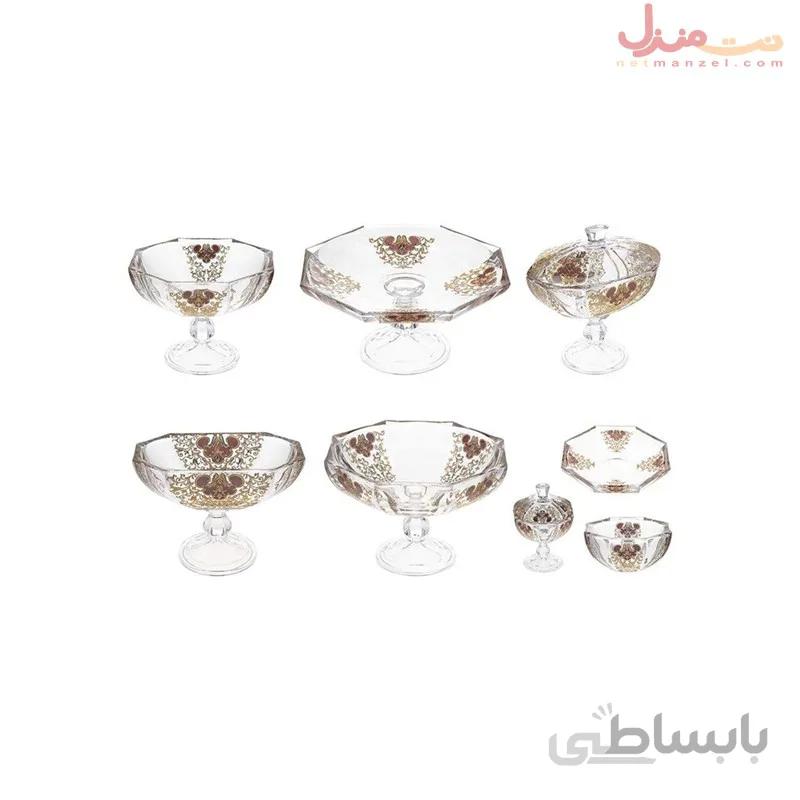 سرویس پذیرایی 20 پارچه کریستال ایرنا طرح آرابسک